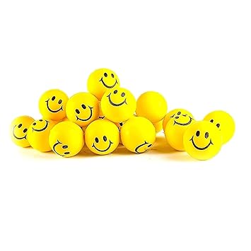 Kid's Charm Smile Stress Balls for Kids and Adults - 8cm Stress Balls in Bulk - Neon Yellow Funny Face Baby Balls : Toys, Party Favors, and Goodie Bag Stuff for Kids(Pack of 1008)