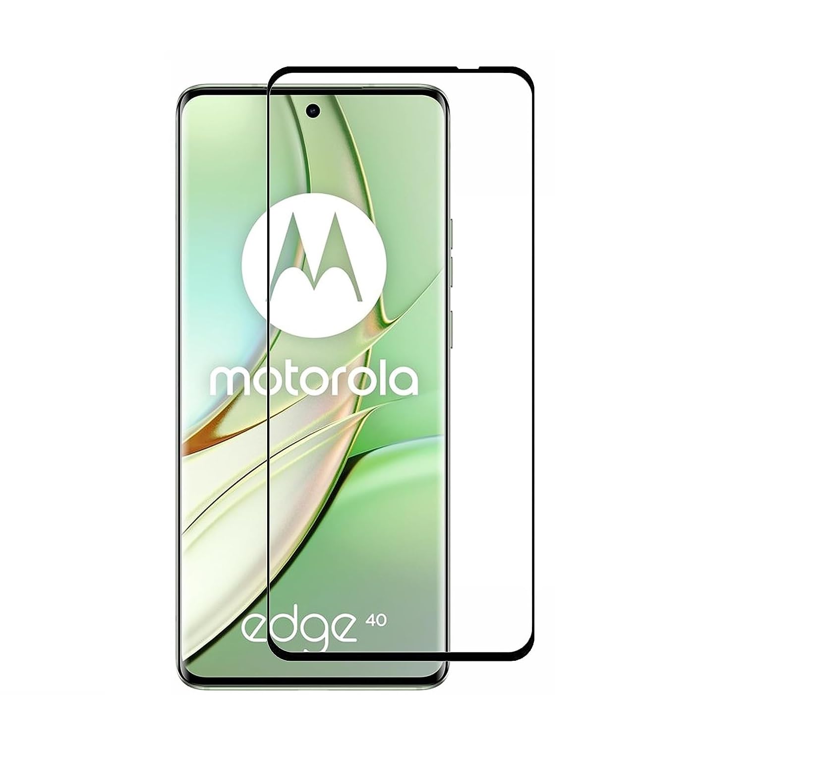 Motorola Edge 40 Screen Protector Tempered Glass,3D Curved Edge High Definition Anti Scratch 9H Hardness Bubble-Free Case Friendly Full Glue Screen Protector for Motorola Edge 40 (5D Glass Black)