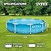 INTEX 28207EH Beachside Metal Frame Above Ground Swimming Pool Set: 10ft x 30in – Includes 330 GPH Cartridge Filter Pump – Puncture-Resistant Material – Rust Resistant – 1185 Gallon Capacity
