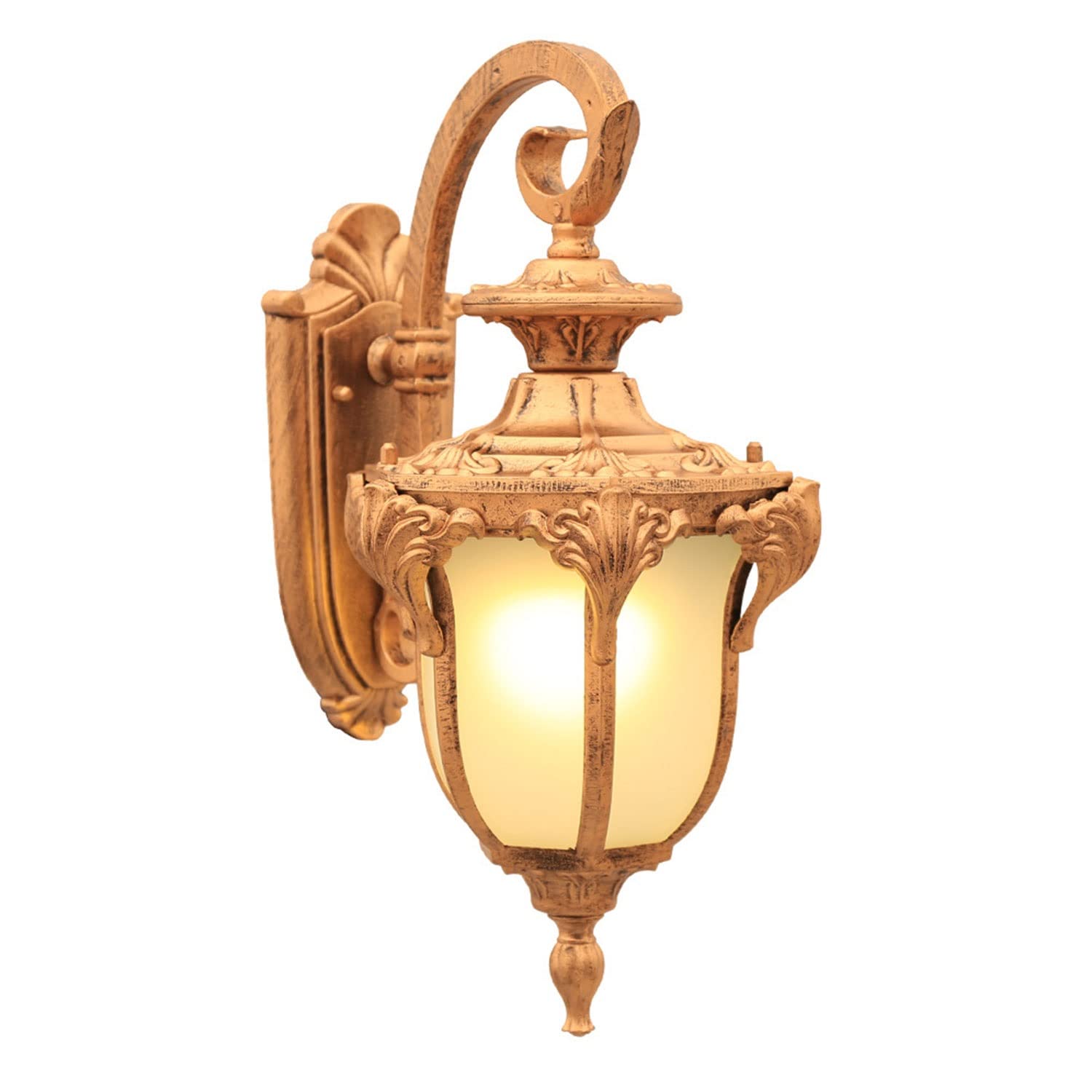 Applique murale extérieure marron GYORI avec verre transparent pour luminaire de porche moderne