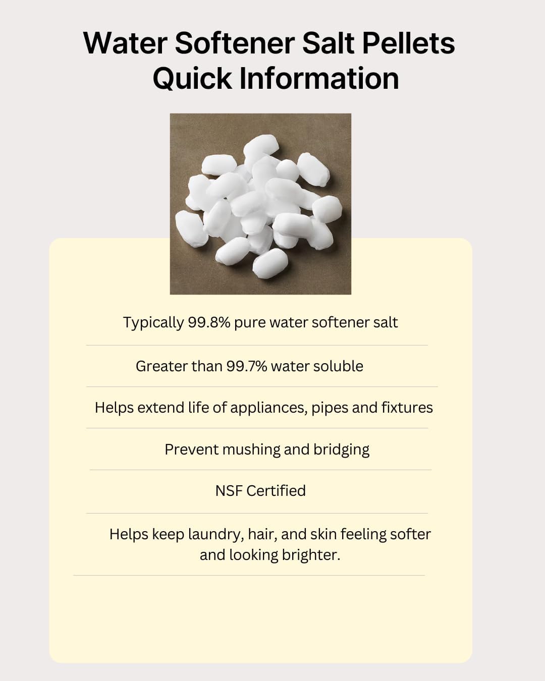 High Purity Water Softener Salt Pellets – 99.8% Pure, Compacted, Anti‑Bridging, NSF Certified, High Solubility for Soft Water & Appliance Protection – 4 Pack - Sodium Chloride