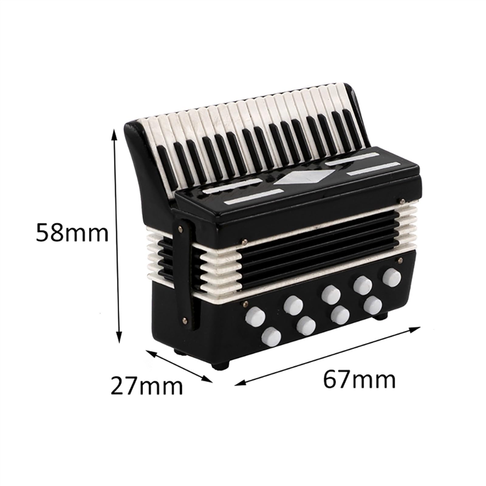 Fisarmonica In Miniatura In Metallo 14cm - Modello Decorativo Per Case Delle Bambole E Artigianato - Foto 6