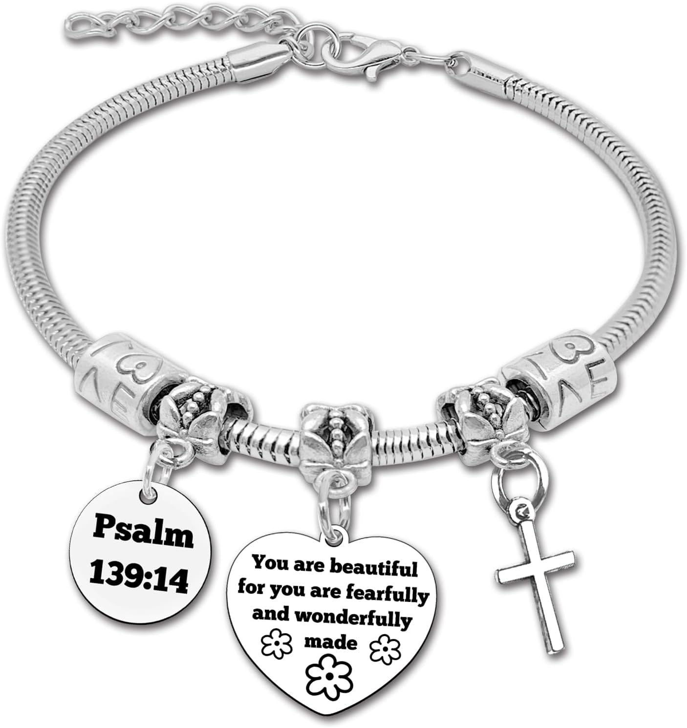 Inspirational Christian Bracelets for Women Inspirational Religious Stainless Steel Bracelets for Friends Sister Niece Christian Gifts for Women Faith Bible Verse Bracelet Christmas Birthday Gift