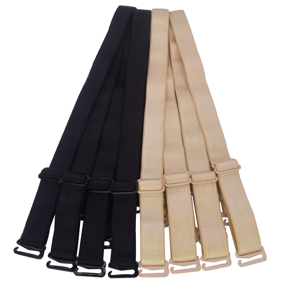 Shoulder Bra Straps Replacement 12mm 15mm 18mm Width Elastic Adjustable Removable Multi Color