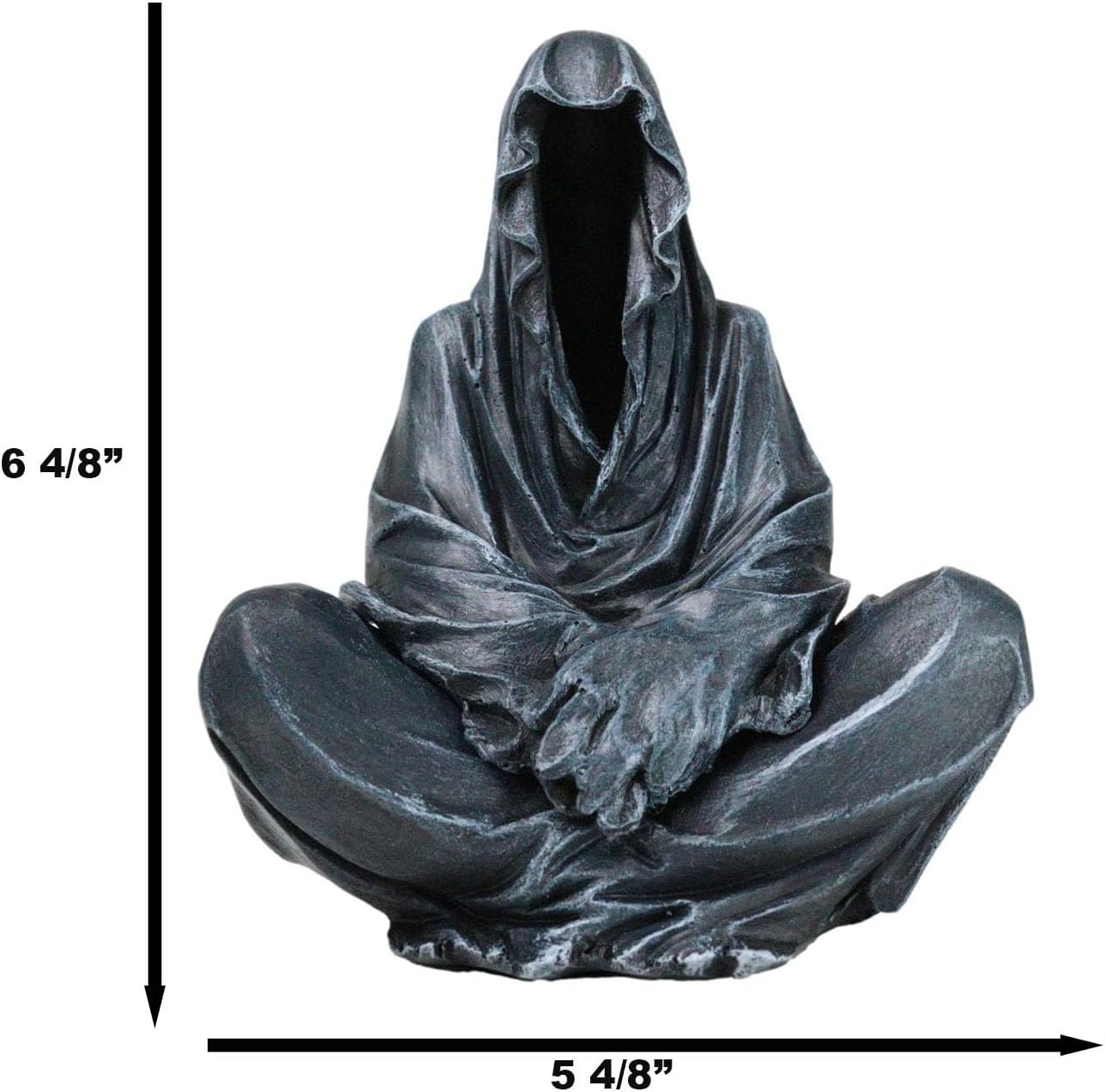 Ebros Gift Reaper of Souls Grim Reaper Skeleton Dark Wizard in Hooded Cloak Backflow Incense Cone Burner Figurine 6.5" H Aromatherapy Accessory Decorative Accent