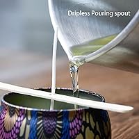 Vista 5 de AGLARY Olla para fundir cera de velas, olla de vertido de aluminio de doble caldera, con mango resistente al calor y boquilla antigoteo