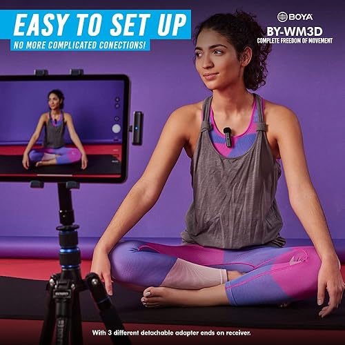 Miniatura 3 de Boya BY-WM3D - Sistema de micrófono inalámbrico digital para Youtubers, Instagramers y creadores de contenido (para dispositivos iOS), hasta 8 horas