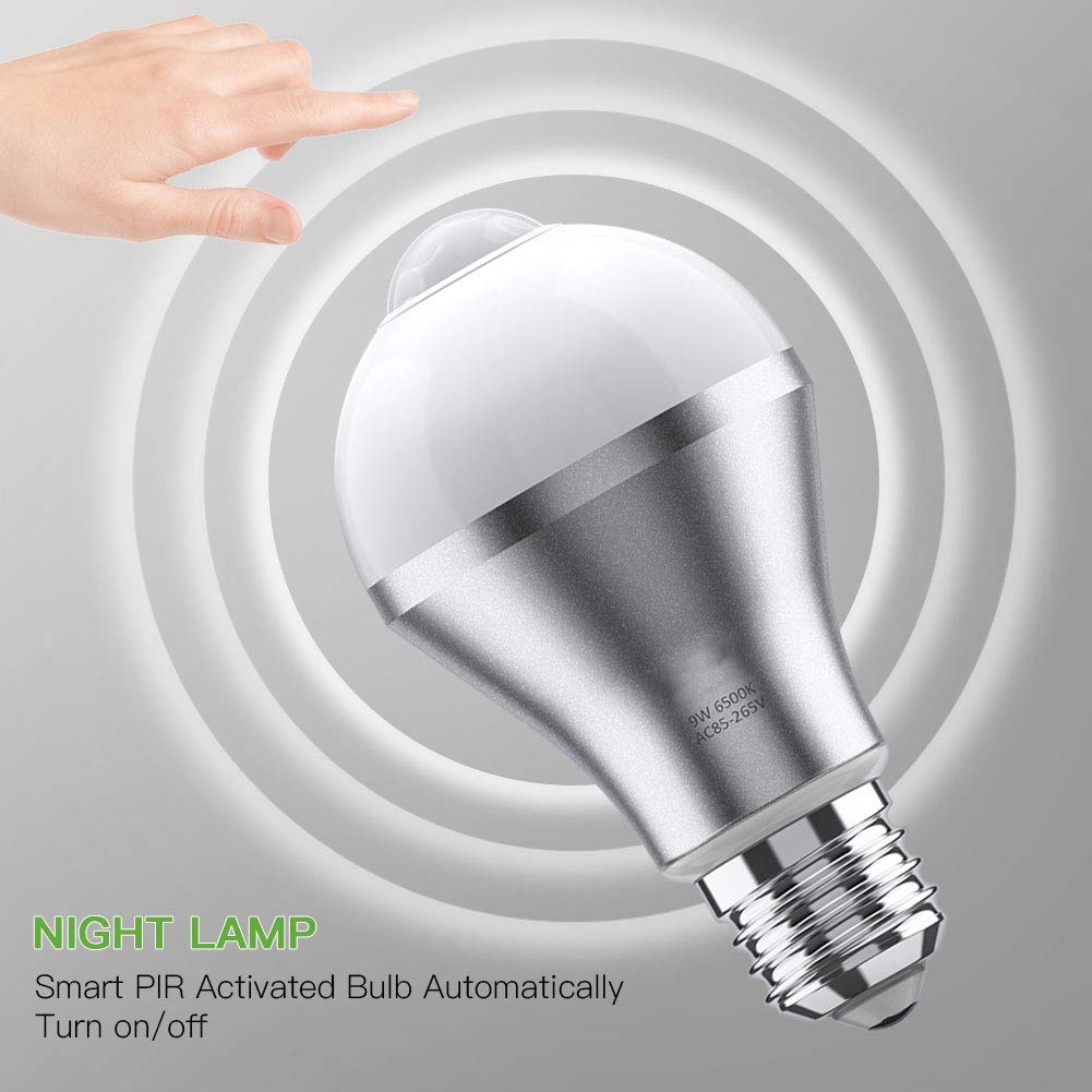 Fdit 9W E27/E26 Motion Sensor Light Bulb - Image 3