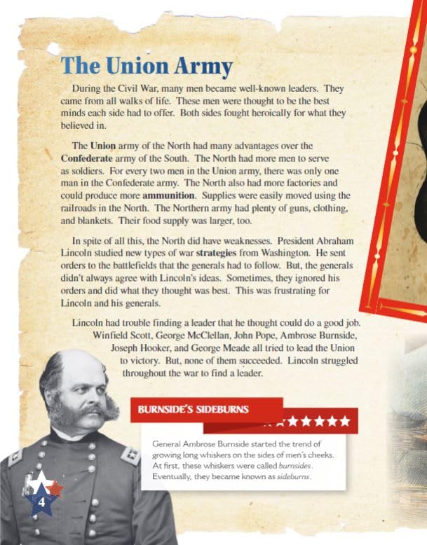 Civil War Leaders - Social Studies Book for Kids - Great for School Projects and Book Reports (Social Studies: Informational Text) - Image 4