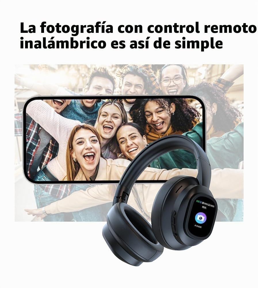 Auriculares HY-X1 Pro con IA, Pantalla táctil móvil, traductor de 115 Idiomas en Tiempo Real, Bluetooth 6.0 y cancelación de Ruido for Viajes y Negocios.