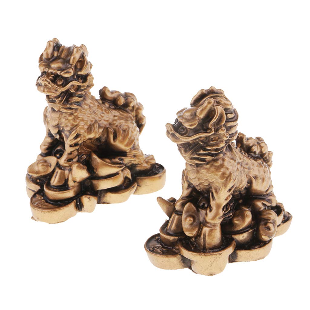 Paowsietiviity Qi Lin Statue Home Decoration Crafts House Lucky Office Feng Shui Ornaments