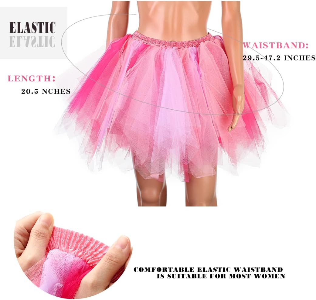 Women Tutu Skirt Elastic Dance Skirts Tulle Ballet Tutu Classic Adult Costume Bottoms for Festival Cosplay - Image 2