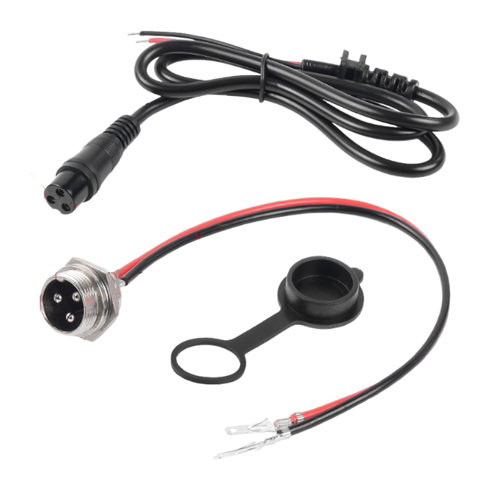 Connettore Porta di Ricarica per Scooter Elettrico 3 Pin 220V Materiali Ignifughi