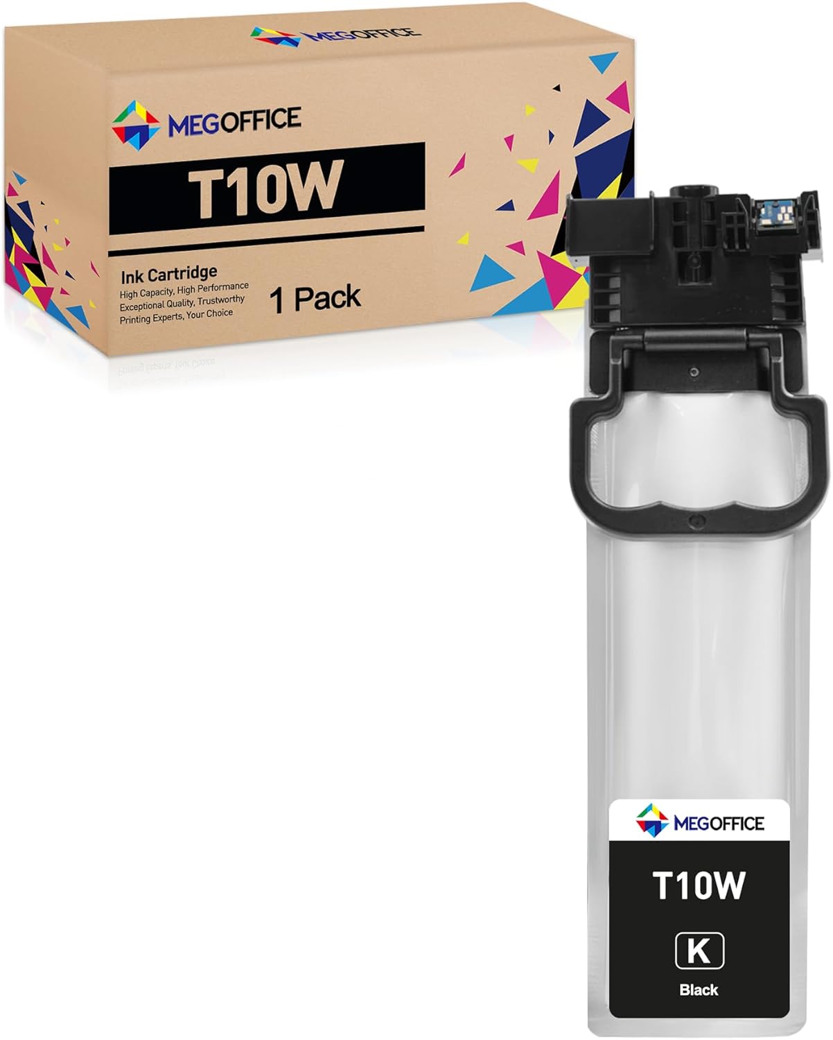 Remanufactured Ink Cartridge Replacement for T10W Ink Pack T10W100 Black for WF-C5390 WF-C5890 Color Printers (1 Black)