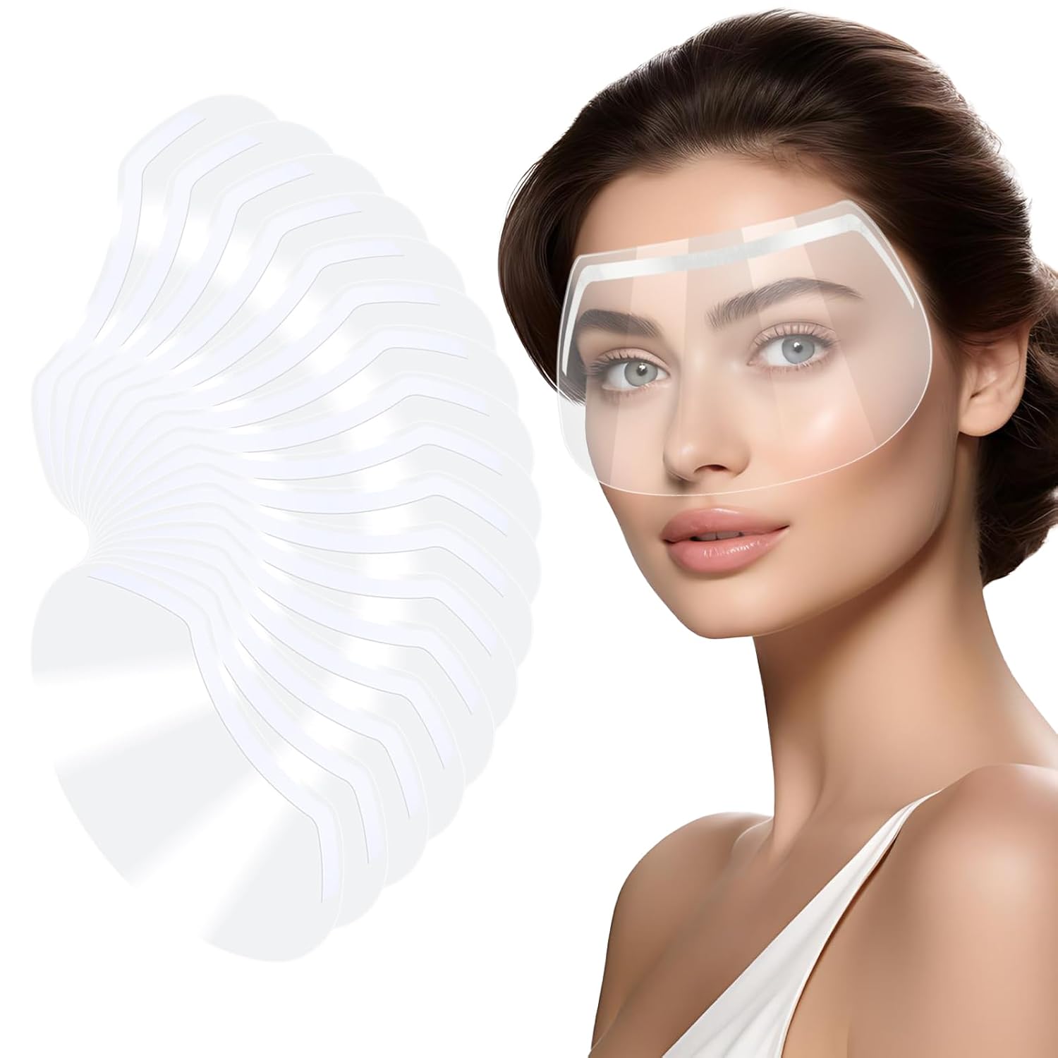 Aster 50 Pcs Shower Visor for Adults Kid, Waterproof Clear