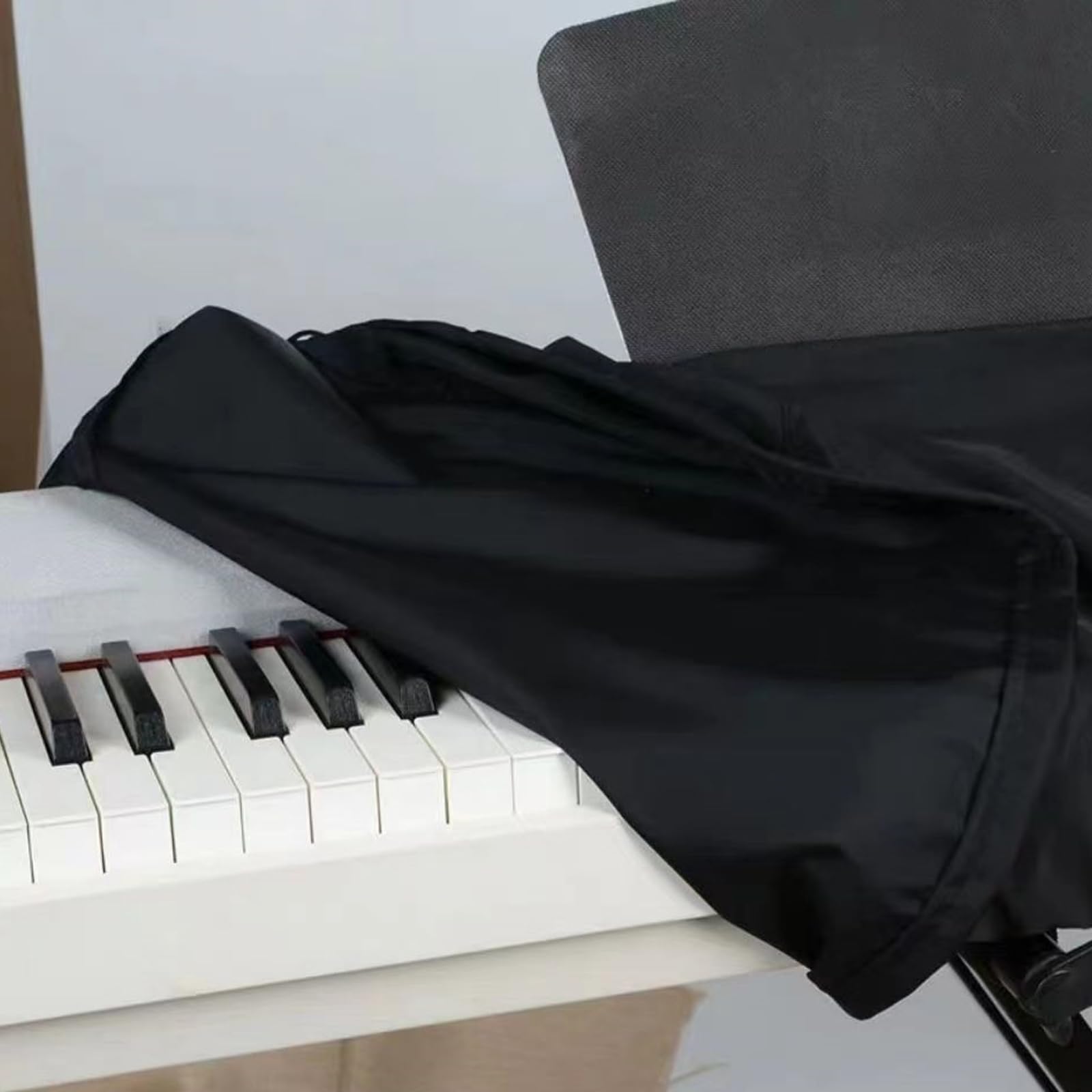 Osłona fortepianu, 88 klawiszy, osłona fortepianu, elektroniczna klawiatura fortepianowa, pyłoszczelna, do klawiatury fortepianowej, ze sznurkiem do ściągania, do Yamaha Kawai Roland