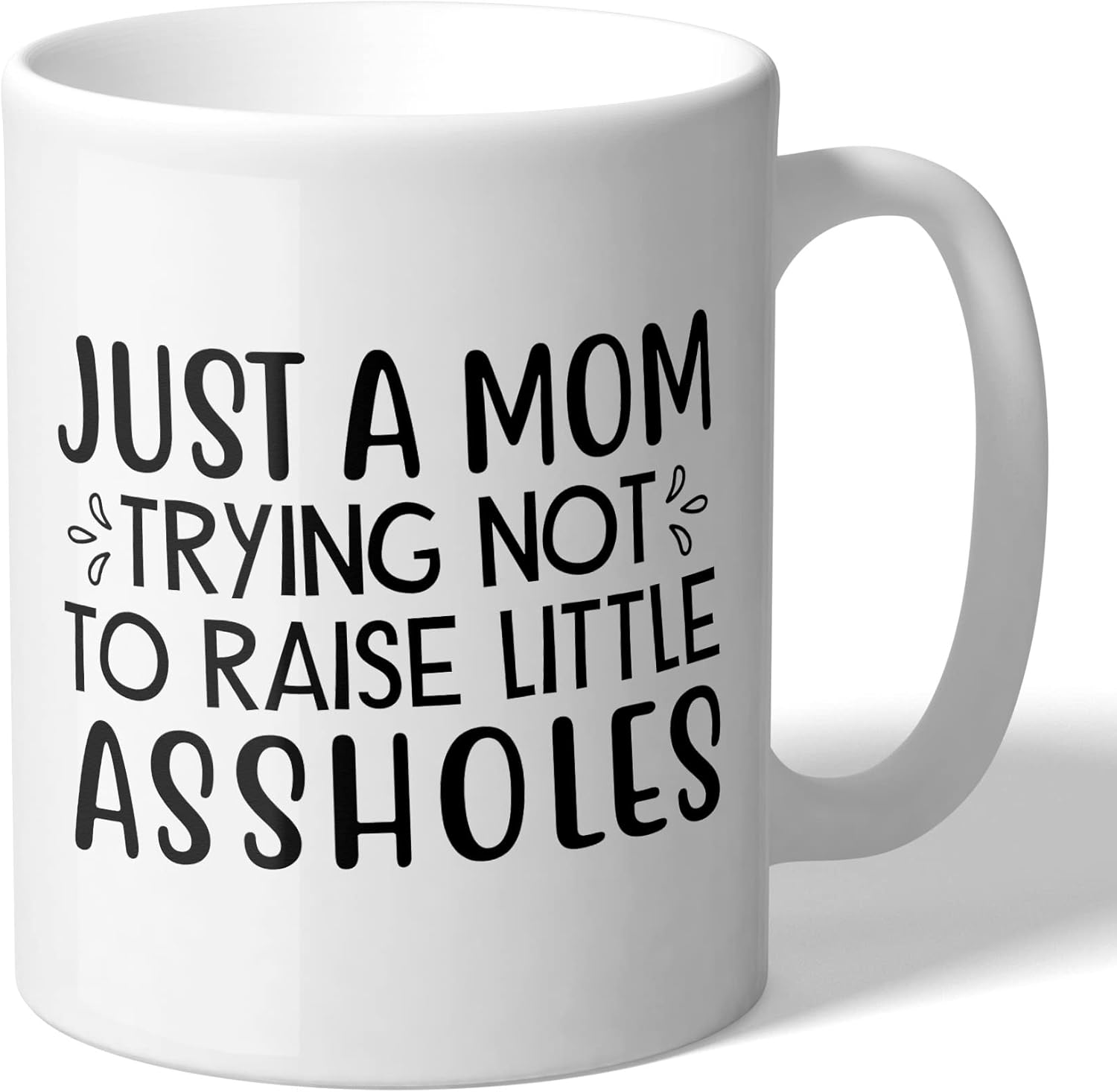 Funny Just a Mom Birthday Mothers Day Christmas Gift Ideas for Mom Novelty Coffee Mugs for Mom