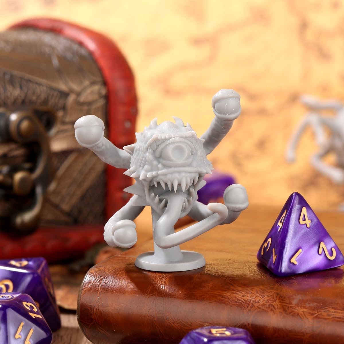 LKKCHER DESIGN 1pcs D&D Figures, 3D Cyclops Monster Miniatures, 4 Legged Unpainted Hand-painted Model, Role Playing Games Figures, Fantasy Tabletop Game Accessories, 3.8x3.6cm, DND Minis - Image 3