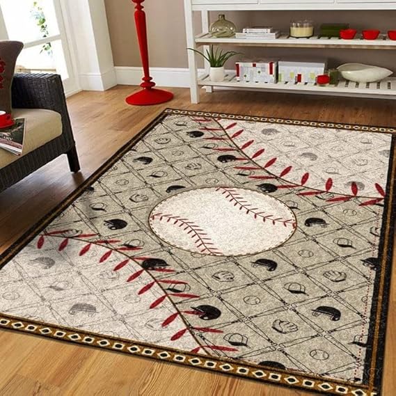 Amazon.com: SATIGI Personalized Baseball Rug - Dirty Baseball Area Rug ...