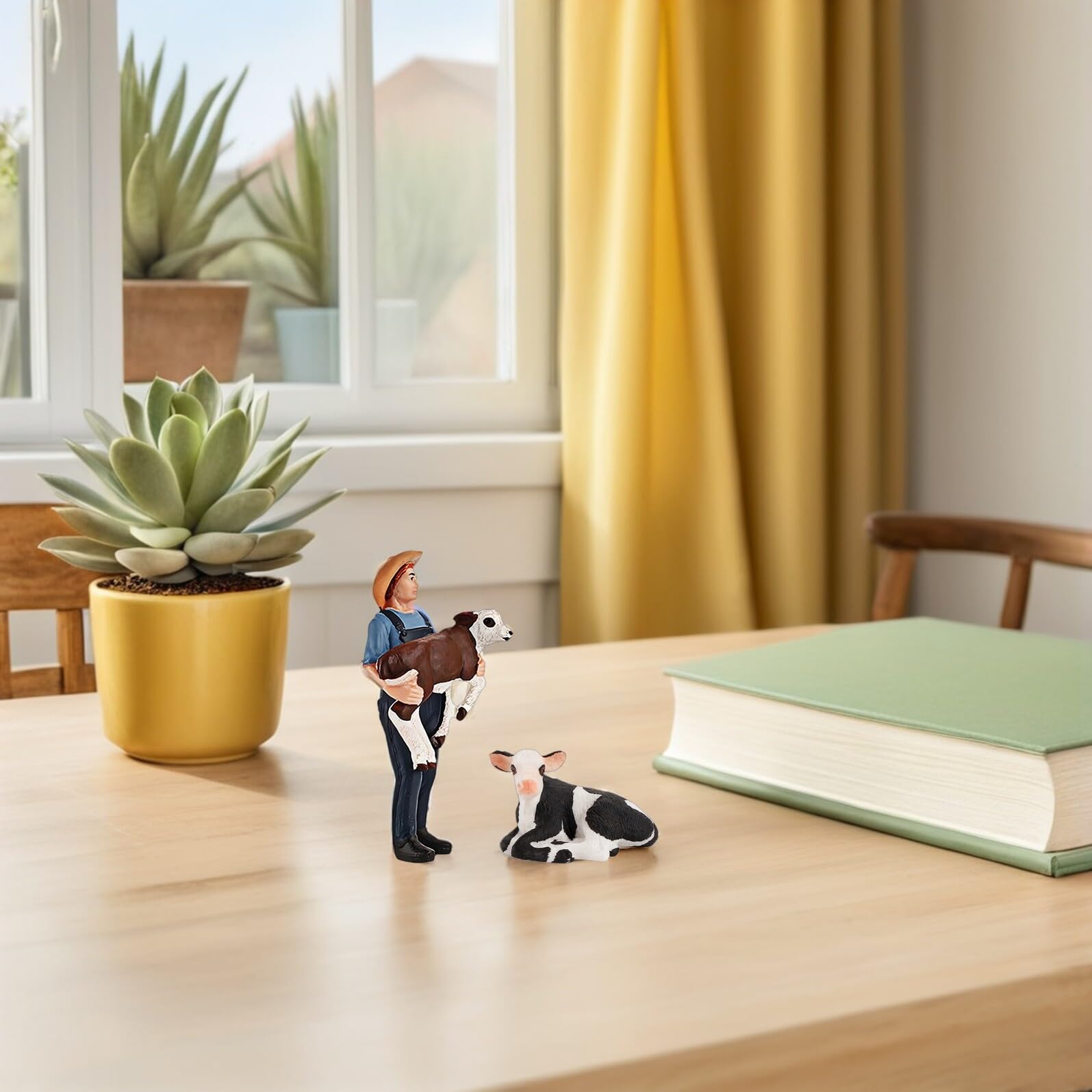 Figuras de Animales de Granja de PVC, 5 Piezas Diseño Único, Herramienta Educativa Exhibición, para Niños y Decoración