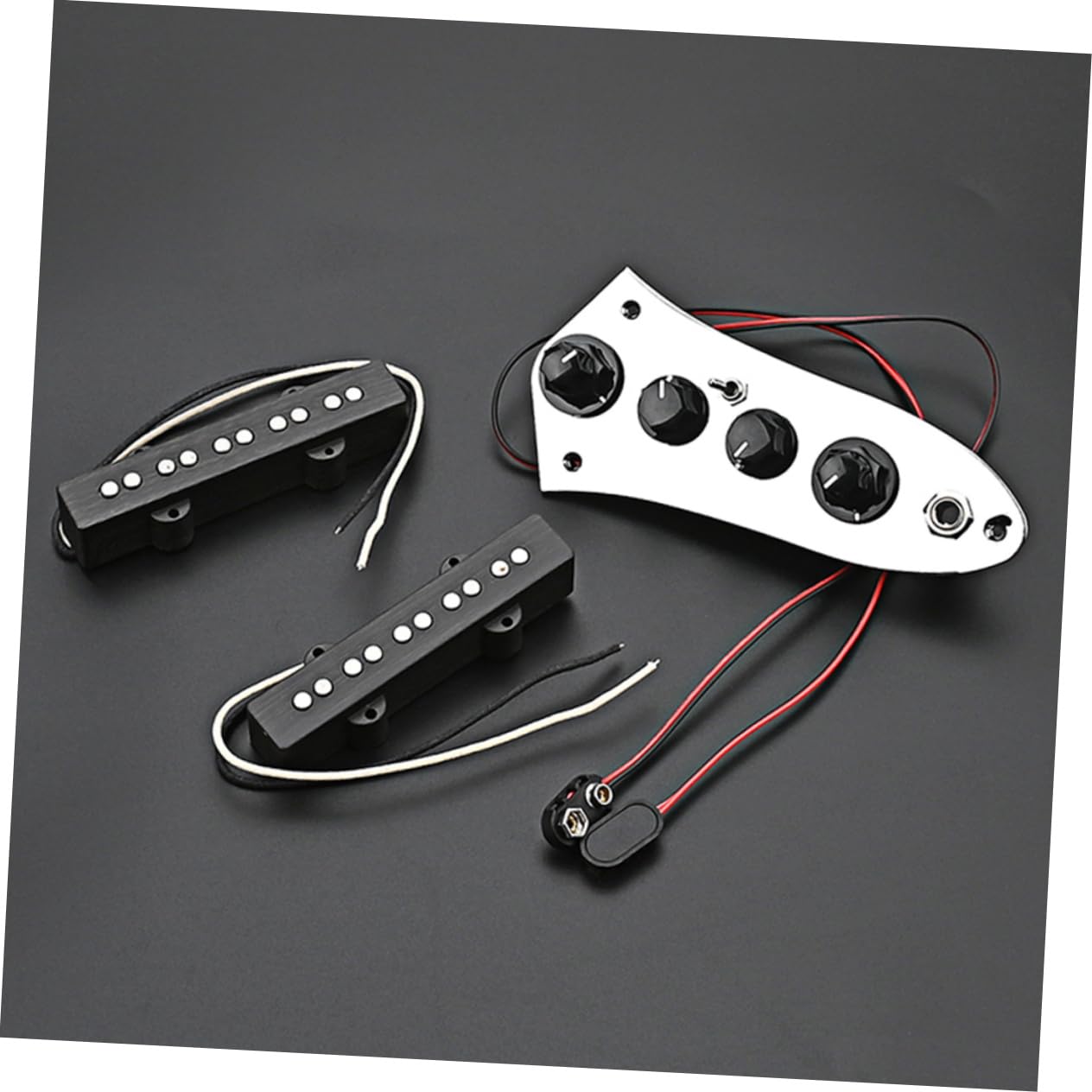 Set di Pickup per Basso Elettrico Jb a 5 Corde, Ferro Argento, Ricambio per Accessori Basso | Argento, Finitura Resistente allo Sfaldamento, Struttura Poco Deformabile, per Appassionati di Basso