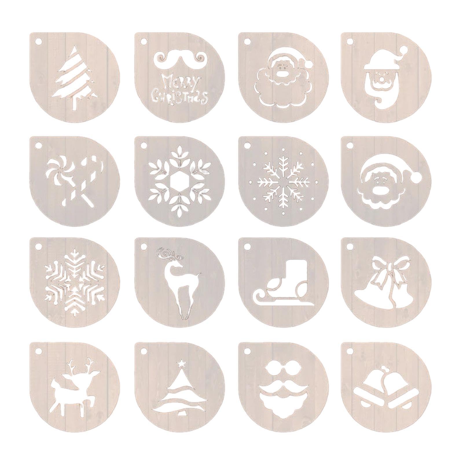 TWISAXC Foam Coffee Templates Latte Art Stencils Decorating Cake And Cupcake Easy To Tool For Coffee Decoration Cappuccino Cake Cappuccino Mousse Stencils