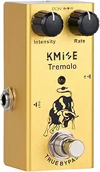 Pedal de efeitos para guitarra elétrica Kmise Tremolo Mini tipo único DC 9V True Bypass