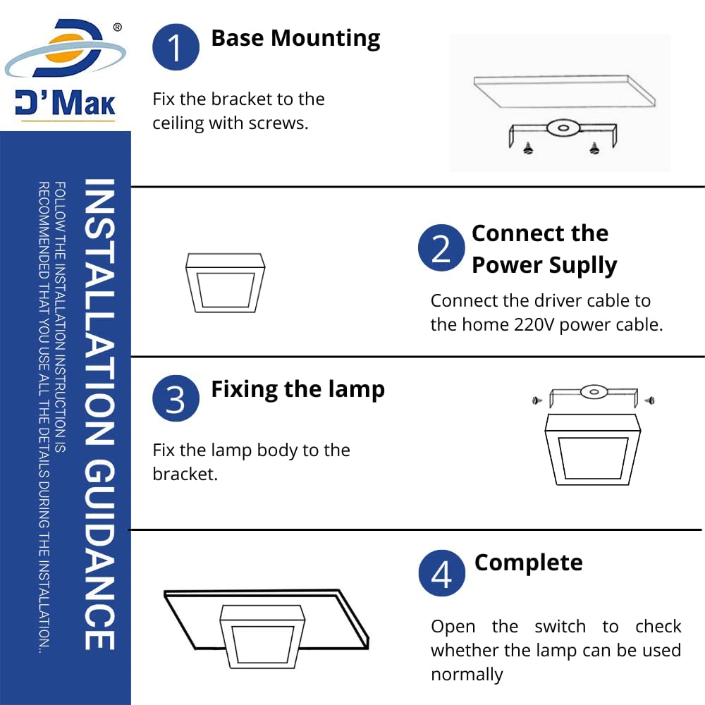 D'Mak White LED Panel Lights - Modern Ceiling Fixtures -15 D'Mak White LED Panel Lights - Modern Ceiling Fixtures -15