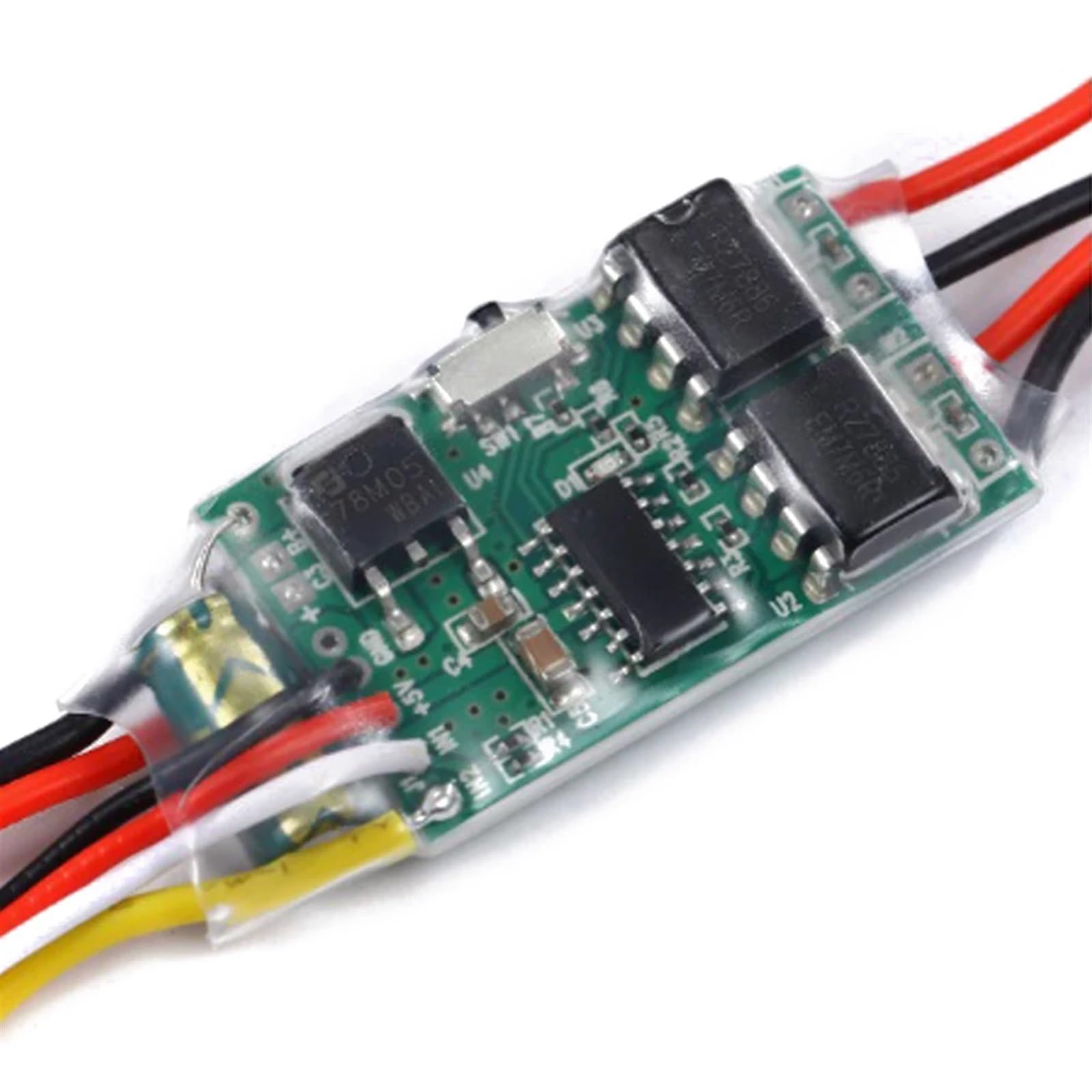 6-14V 2S-3S Lipo ESC dwukierunkowy szczotkowany kontroler prędkości do modelu łodzi/zbiornika RC, szczotkowanego silnika 130