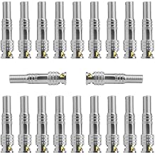 WMYCONGCONG 20 PCS BNC Connectors RG59 RG6 Coax Terminal Screw On Brass Connector for CCTV Security Video Surveillance Camera Use