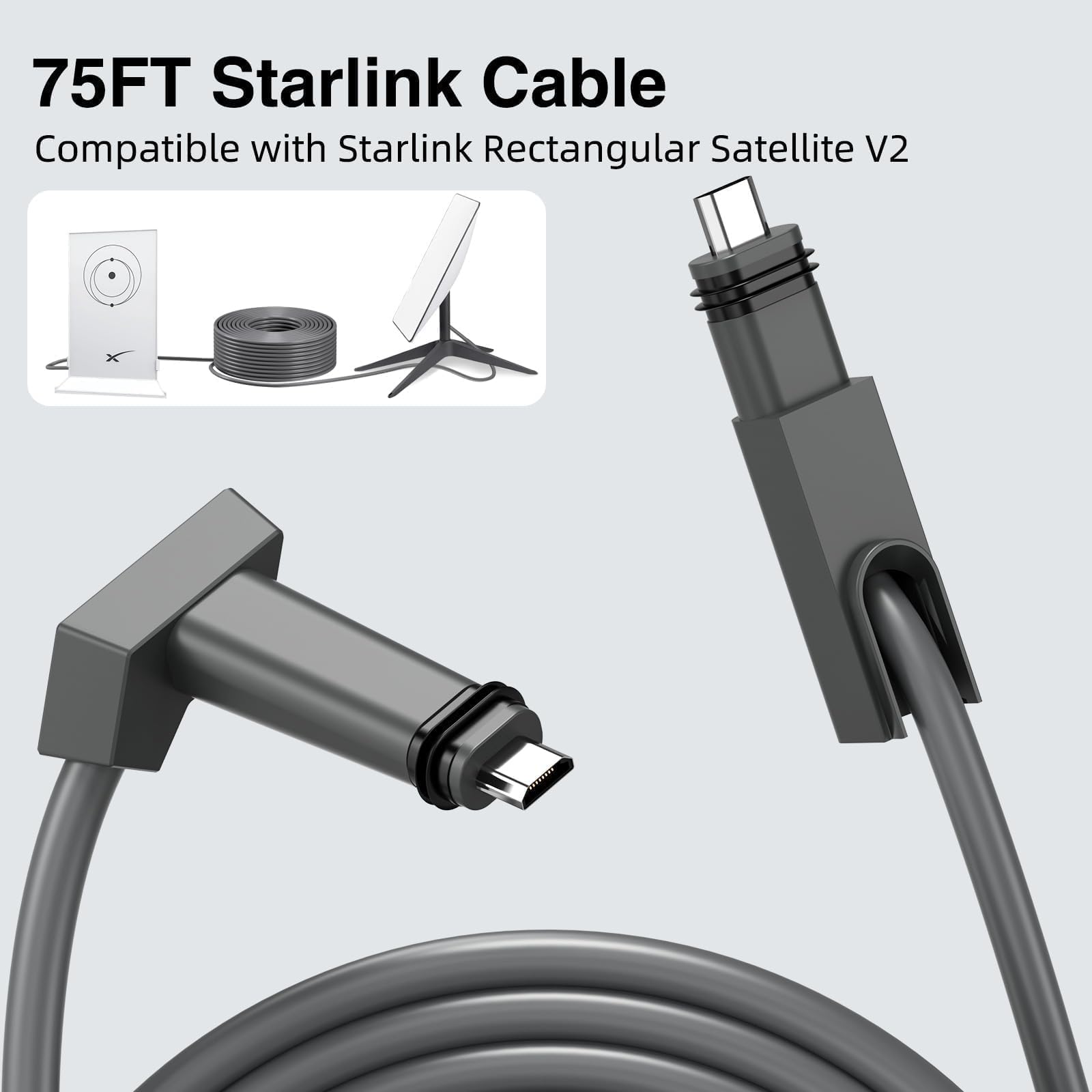 Cavo Sostituzione Starlink 23m - Per Satellite V2 Rettangolare, IP68, Rame Puro - Foto 9