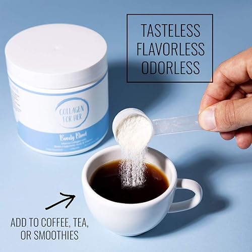Miniatura 4 de Mezcla de belleza de colágeno marino - Polvo de proteína de colágeno hidrolizado, ácido hialurónico, biotina, vitamina C  Suplemento para cabello,
