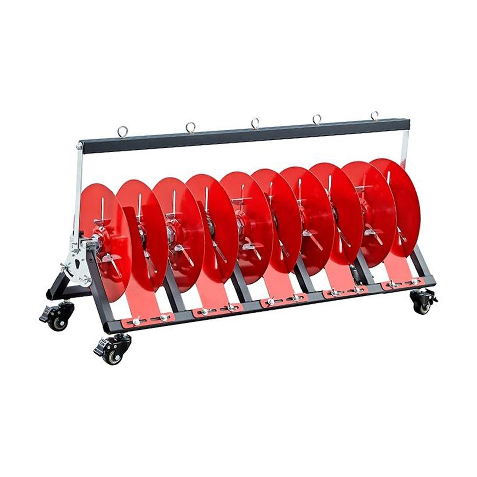WDSOPK Portable Wire Spool Rack with Wheel, Multi-Spool Dispenser for Easy Cable Management on Construction Sites and Retail (83.5x45x28cm)