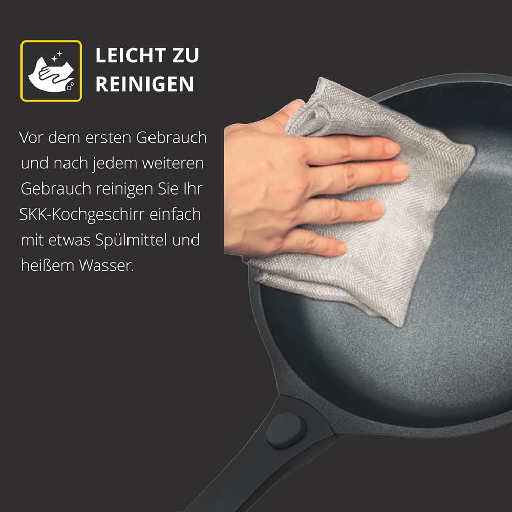 SKK 14425 Series 6 Crêpes-Pfanne – Flache Pfanne mit PFOA-freier Antihaftbeschichtung für die Zubereitung von Pfannkuchen, Crêpes oder Palatschinken, induktionsgeeignet – Ø 28 cm
