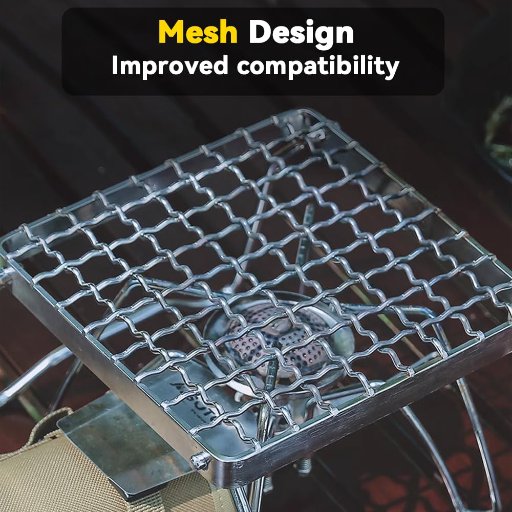 Klappbarer Grillrost 30x16cm - Camping Grillgitter Edelstahl