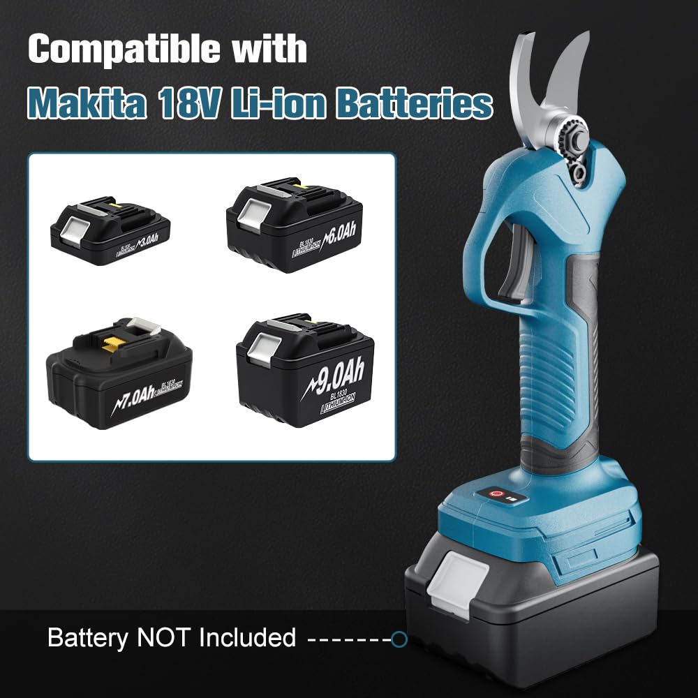 akku Elektrische Gartenschere für Makita 18 V, Bürstenloser Motor, Elektrische Astsäge, LCD-Display zum Beschneiden von Bäumen und Obstbäumen