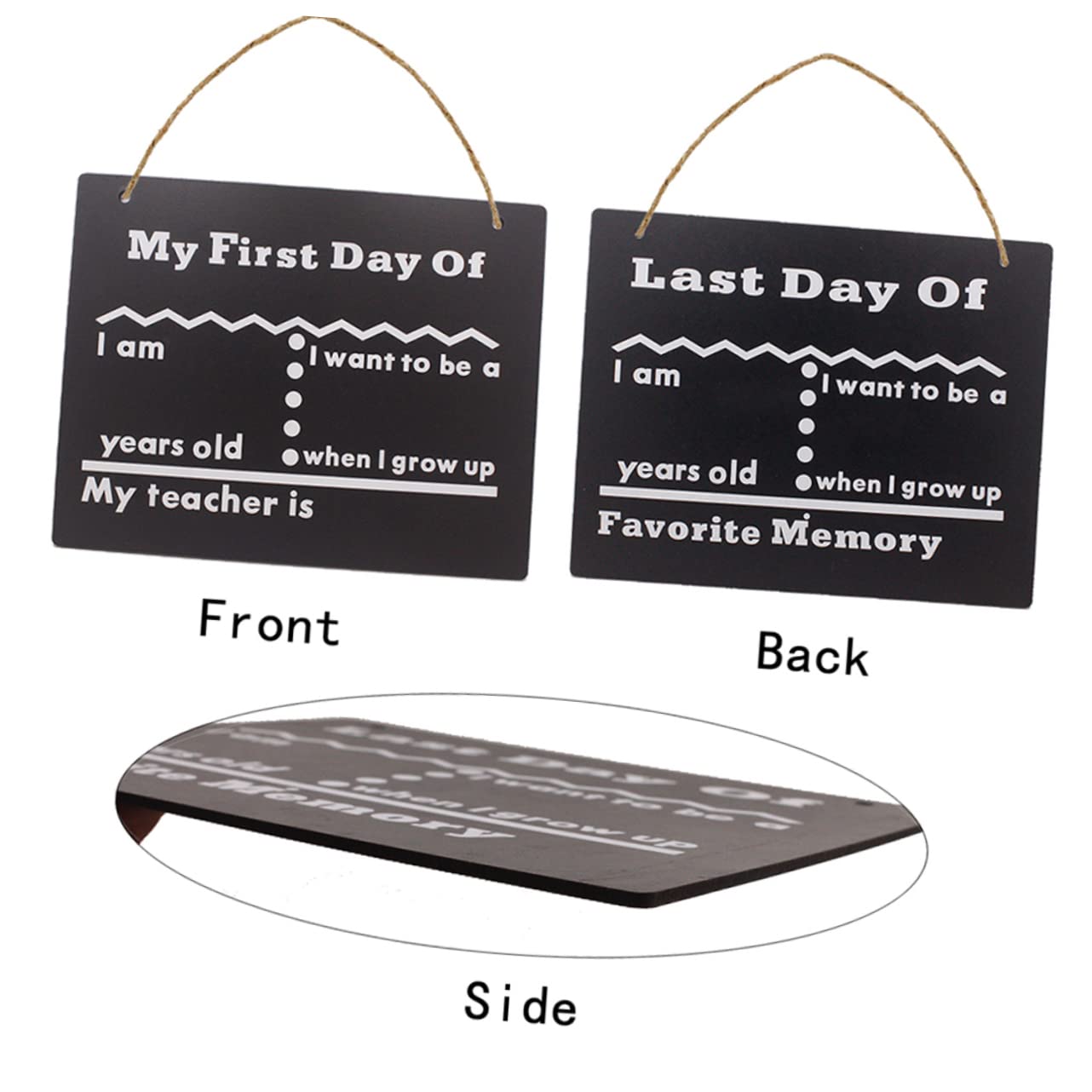 ARTIBETTER 3 Set Lavagna Doppia Per Primo Scuola Decorazione Per Milestone Scolastici Lavagna Riutilizzabile Con Messaggi Personalizzati Per Casa E Scuola 2 Pezzi*3