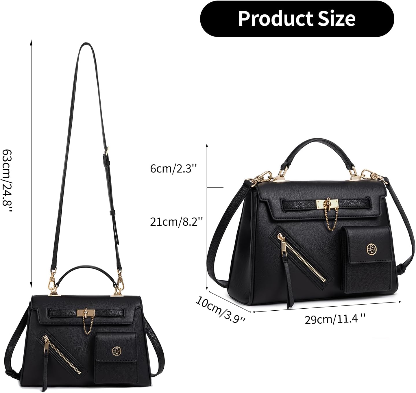 Recycled Genuine Leather Purses and Handbags for Women Shoulder Bag Designer Top Handles Crossbody Bag - Image 3