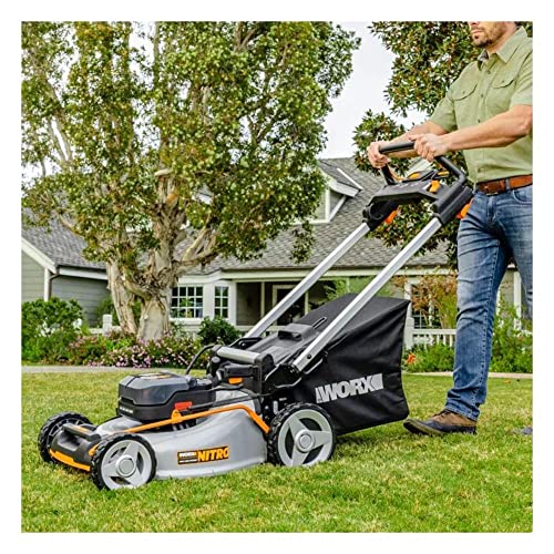 image for Worx 40V Cordless Lawn Mower, Electric Mower with Brushless Motor, 3-i