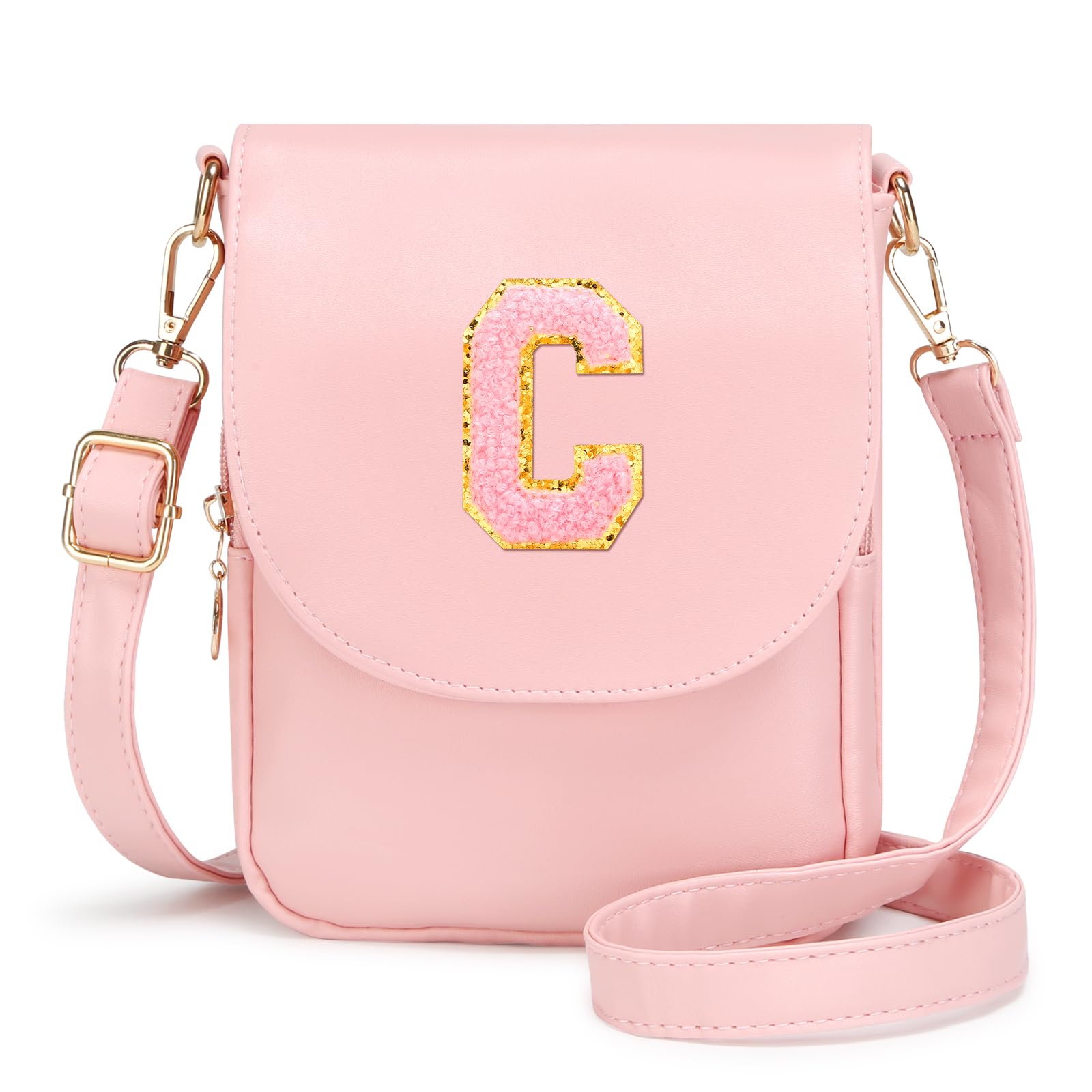 Cozystep Initial Crossbody Bags Toddler Purse for Girls PU Leather Cross Body Bag Handbag Personalized Preppy Teen Girl Gifts