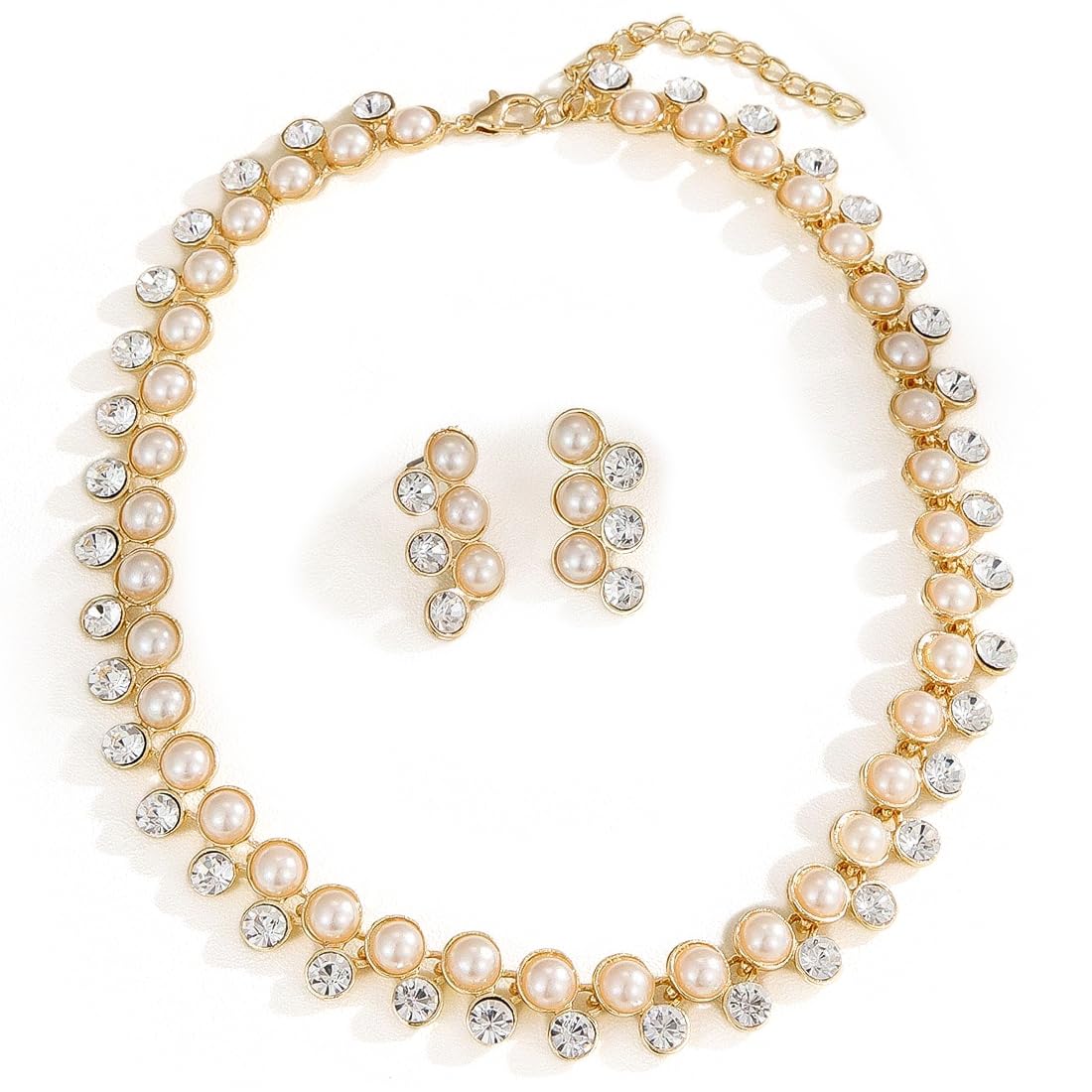 Shining Diva Fashion Latest Stylish Design Fancy Wedding Pearl Necklace Jewellery Set for Women (16109s) (B0DF2CN784) Amazon Price History, Amazon Price Tracker
