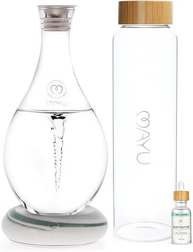 Paquete de triple amenaza botella premium de 1.5 L + jarra de agua en espiral + gotas de agua de electrolitos