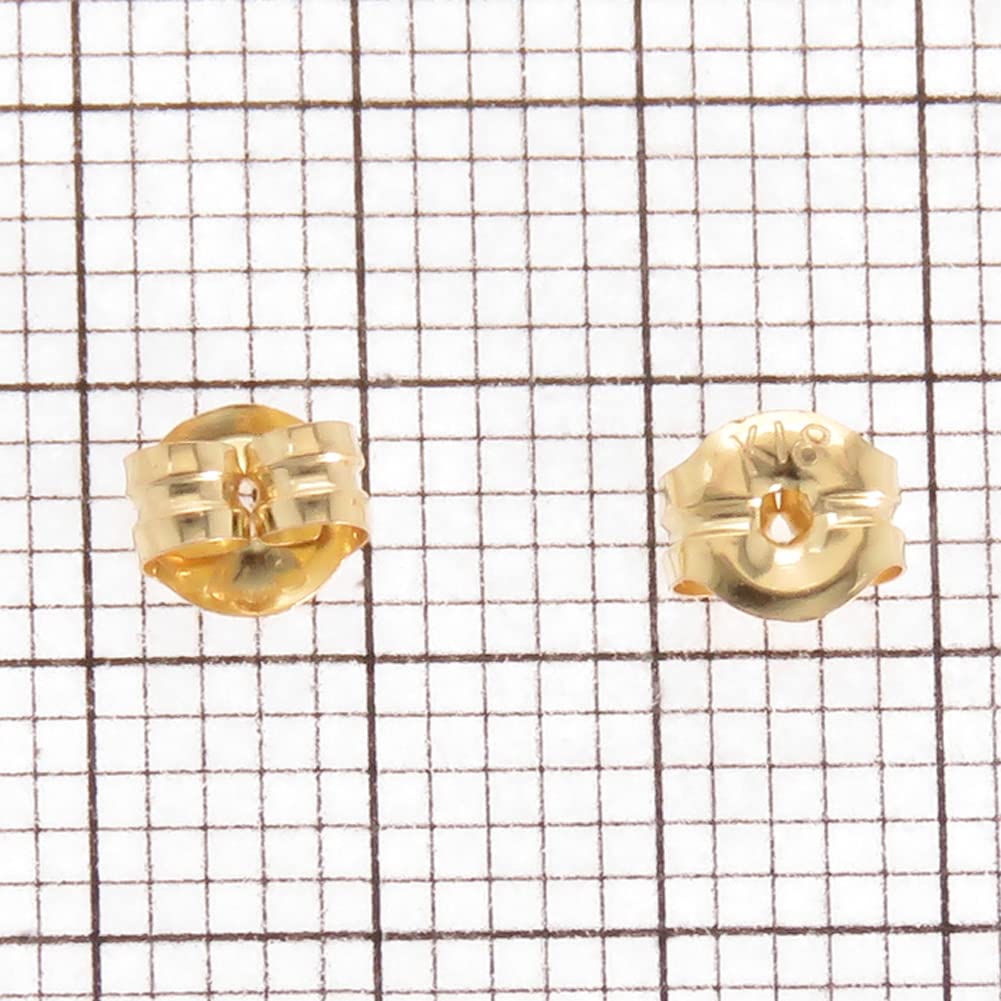 Amazon.co.jp: 地金 ピアス キャッチ K18 18金 (K18 サイズS 宅急便