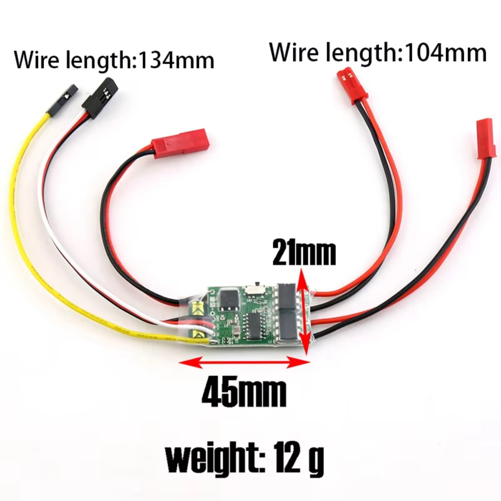 Regolatore velocità Rc per 130 180 Motore A Spazzole Ricambi RC Modello Barca/Carro Armato/Auto 1 PZ Dual Way Bidirezionale Spazzolato ESC 2s-3s Lipo 5a Controllo della velocità Riparazione