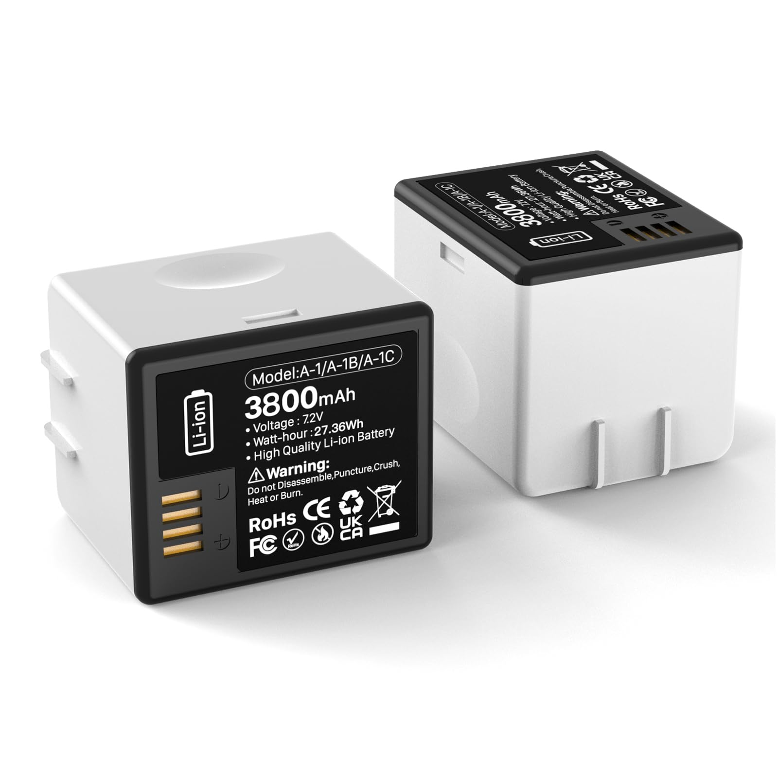 Photo 1 of OHZHAO 2pack 3800mAh for Arlo pro Battery, Upgrade High Capacity Long-Lasting Battery Rechargeable Lithium 7.2V Battery Compatible with Arlo Pro/Pro 2 Camera