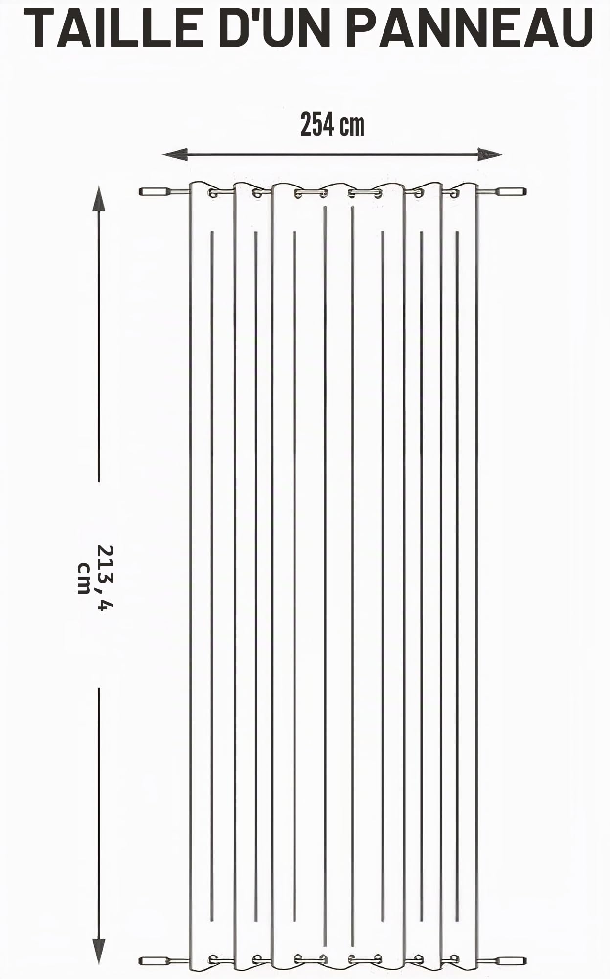 Rideau Exterieur Terrasse,imperméables,Coupe-Vent,Rideau Pergola Extérieur Occultants à Double œillet à Isolation Thermique pour tonnelle de Porte de Jardin,Gris foncé,2 pièces|254x213cm(LxH)