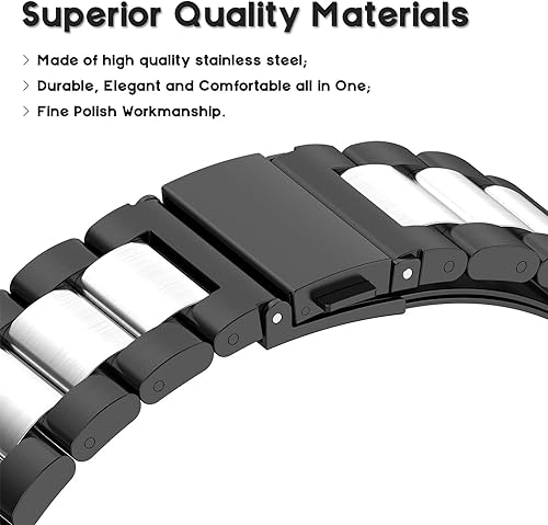 Miniatura 4 de Correa de reloj de metal compatible con Samsung Gear Fit2 Pro SM-R365Gear Fit2 SM-R360 Correa de repuesto de acero inoxidable de ajuste rápido para