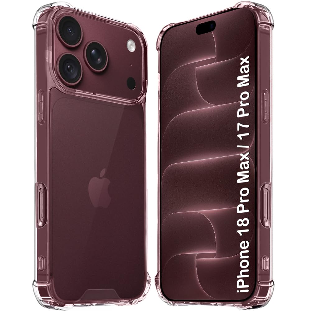 TheGiftKart Crystal Clear Back Cover Case for iPhone 18 Pro / 17 Pro | 360 Degree Protection | Shock Proof Design | Transparent Hard Back Cover Case (PC & TPU, Transparent Bumper) — Amazon image 29