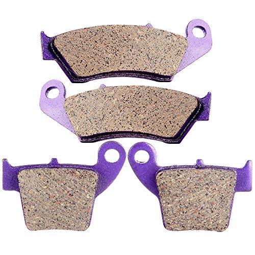 SCITOO Carbon Fiber Brake Pads Fit for 2002-2012 for Honda CR125R, for Honda CR250R, for Honda CRF250R, for Honda CRF250X, for Honda CRF450R, for Honda CRF450X Front and Rear