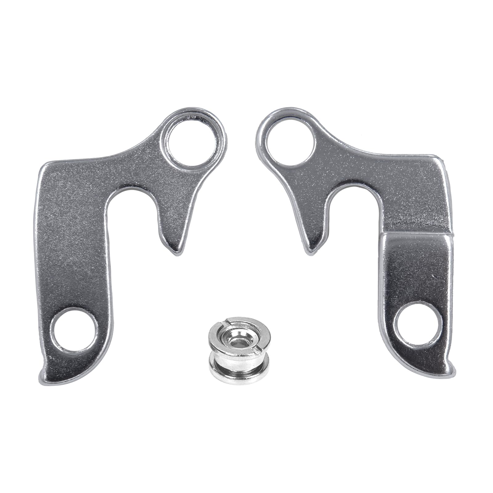 Forcellino cambio 97 compatibile con Bianchi C1355014, KHS 150, Gary Fisher 88388, Trek 420486 - Ricambio in lega di alluminio CNC argento